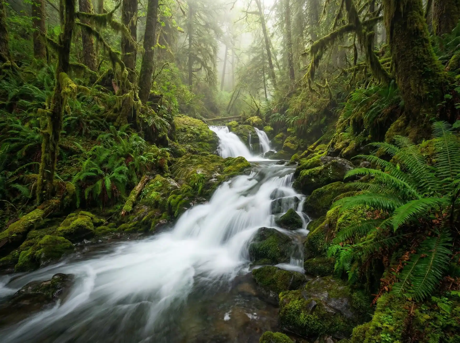 肉视频 精选 - 森林瀑布长曝光风景摄影